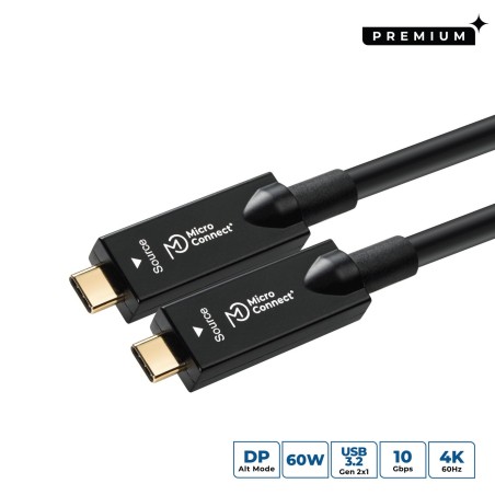 Premium MicroConnect USB-C Hybrid Cable 15m - High-Speed, Durable, Reliable (USB3.2CC15OPT)